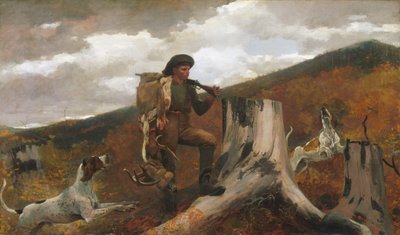 Un Cacciatore e Cani da Winslow Homer